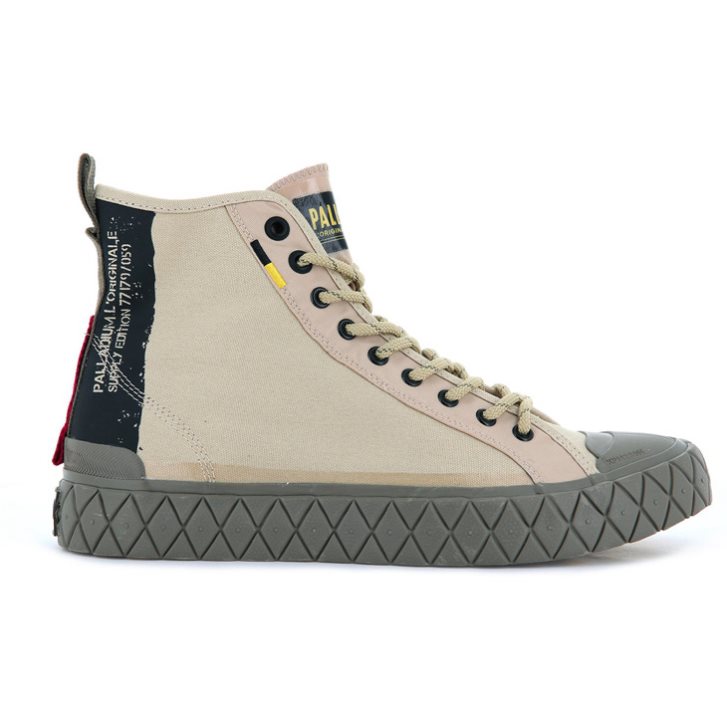 Baskets Palladium Palla Ace Supply Mid High Tops Femme Kaki | FR FIV938N